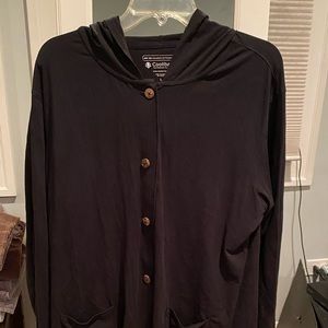 Coolibar SPF 50 Black long sleeve button up jacket